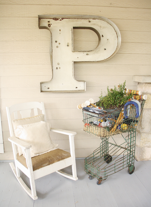 our summer porch, porches, seasonal holiday decor, A cart full of games