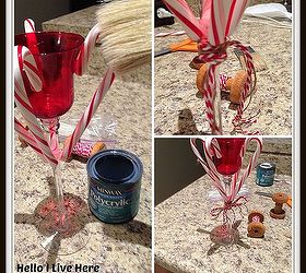 diy candy cane candle, crafts, seasonal holiday decor, Poly to the canes to keep them from getting water on them