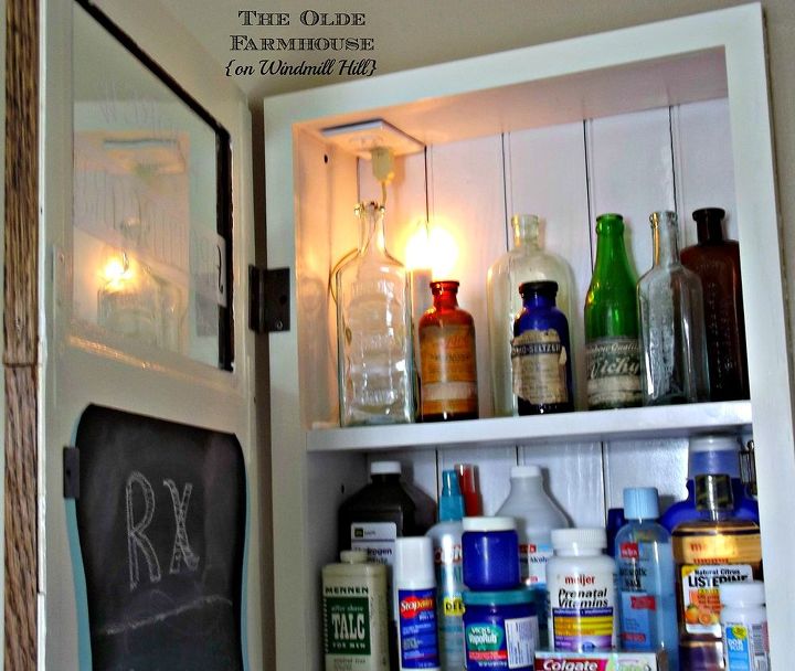 apothecary style medicine cabinet diy, kitchen cabinets