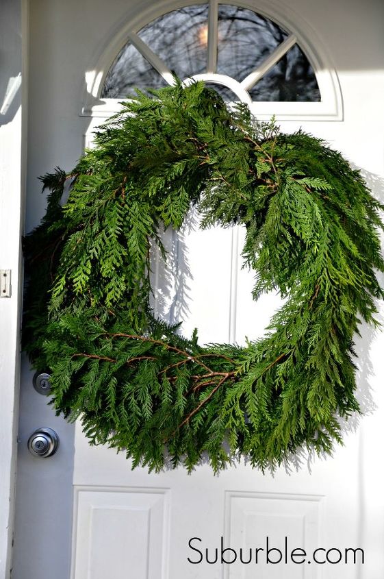 diy rustic cedar bough wreath, christmas decorations, crafts, seasonal holiday decor, wreaths, So trim it