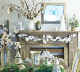a little christmas in the dining room, dining room ideas, seasonal holiday decor, Christmas mantel