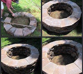 diy fire pit, concrete masonry, outdoor living, steps to building a fire pit