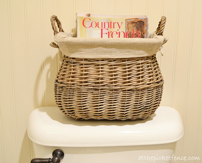 french country bathroom makeover, bathroom ideas, home decor, A simple change like an oiled bronze handle on the toilet gives it an updated look