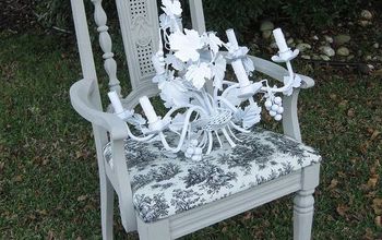 For the Love of Toile - Chair & Chandie Makeover