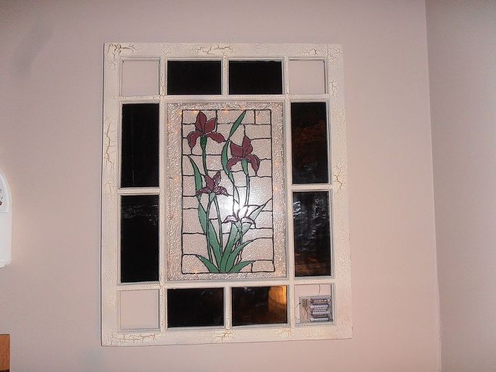 old windows, repurposing upcycling, heres the old window I cleaned it up and put on a new coat of crackle