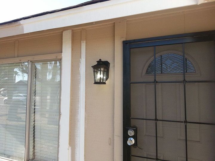 replacing exterior light fixtures, curb appeal, electrical, home maintenance repairs, how to, lighting, Much improved Plus I can replace the lamp without disassembling the fixture