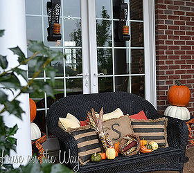 fall front porch decorations, doors, outdoor living, porches, seasonal holiday decor, I love to create a front porch that is full of interest texture and color