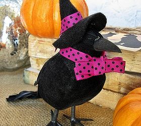 halloween fun wisteria inspired witchy crows made with dollar tree crows easy and, crafts, halloween decorations, home decor, seasonal holiday decor, Fun and easy witchy crows