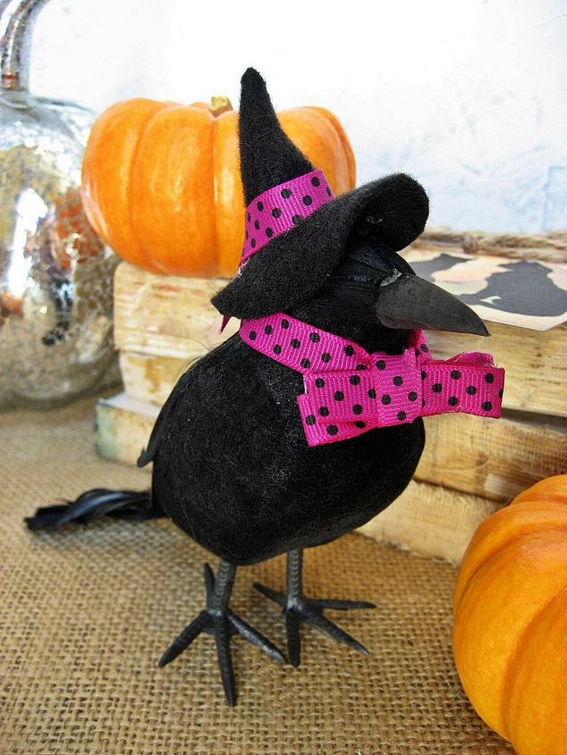 halloween fun wisteria inspired witchy crows made with dollar tree crows easy and, crafts, halloween decorations, home decor, seasonal holiday decor, Fun and easy witchy crows