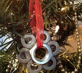 the man tree, christmas decorations, seasonal holiday decor, Washer nut snowflake ornament