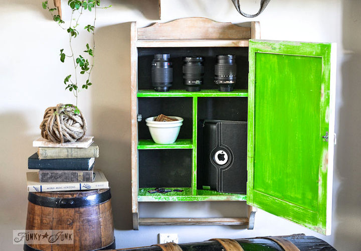 when 3 storage cabinets are better than 1, cleaning tips, kitchen cabinets, repurposing upcycling, shelving ideas, storage ideas, The surprise of the day was when this cabinet opened KABOOM Colour galore and the perfect place to stash my camera lenses