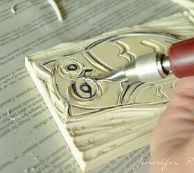 making your own stamp for home decor projects, crafts, diy, carving the rubber stamp It s as easy as following the lines