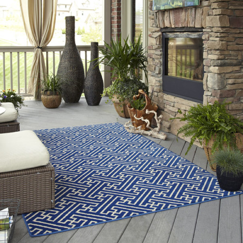 create outdoor bliss in 3 steps, decks, flooring, outdoor living, Maze Wildaster Indoor Outdoor Rug