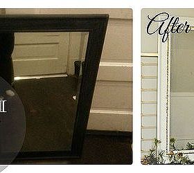 my mirror makeover only cost me 1, painted furniture