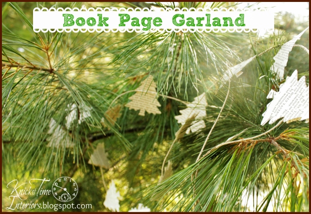 book page tree garland, repurposing upcycling, seasonal holiday d cor