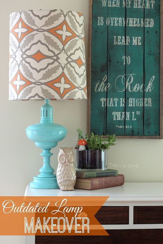 thrift store lamp makeover, lighting, painting, repurposing upcycling