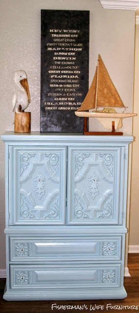 blue features from a past anything blue friday, home decor, Furniture Transformation from