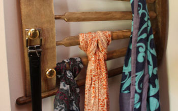 How to Upcycle a Chair into a Scarf Rack