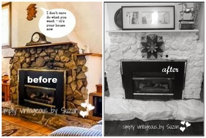 painting a fireplace, fireplaces mantels, home decor, painting