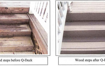 The "Q" deck system was finished and is very good looking,
much more than paint with sand added