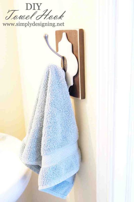 diy towel hook, bathroom ideas, diy, home decor, how to