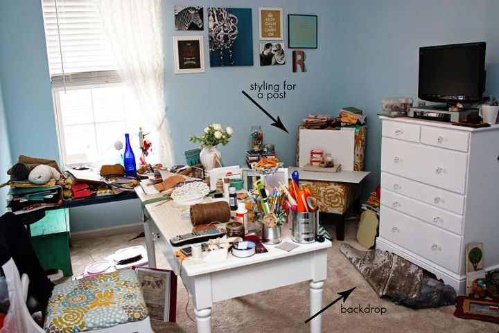 organizing the craft room, craft rooms, organizing, The messy work room A creative frenzy passed through wink