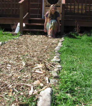 3 pathways for 30, homesteading, landscape, Living in Montana we were able to find our rock border It was time consuming hard work but free Check Craigslist local facebook pages etc for free rocks