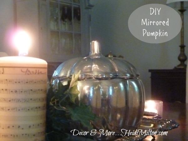 diy mirrored pumpkin, home decor, painting, seasonal holiday decor