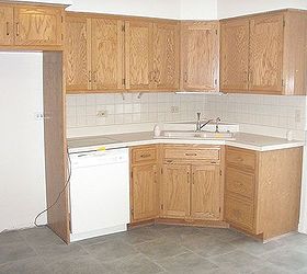 kitchen remodel the first e model with paint and hardware, diy, kitchen design, painting, Kitchen Before View 1