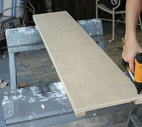 how to make a diy wood frame bed from a first time furniture builder, diy, how to, painted furniture, rustic furniture, woodworking projects, attach 1 x 2s to give the plywood panels added detail