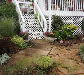 side yard renovation before and after, curb appeal, landscape, New flagstone path