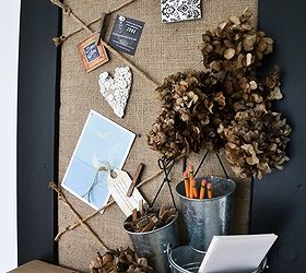 how to dry and create cool projects with hydrangeas, chalkboard paint, crafts, flowers, gardening, hydrangea, seasonal holiday decor, wreaths, Here are some left on the bush through winter Earth tones are fun to play with too