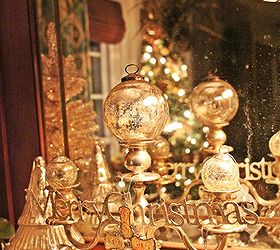 tabletop tree and foyer vignette, christmas decorations, seasonal holiday decor