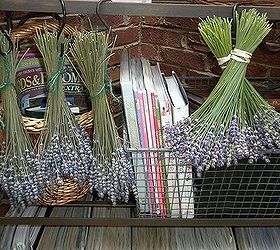 growing using lavender a few craft ideas more in blog link, crafts, gardening, home decor, repurposing upcycling, Drying harvested lavender the rubber bands are best to use as they contract with the bunch as it dries