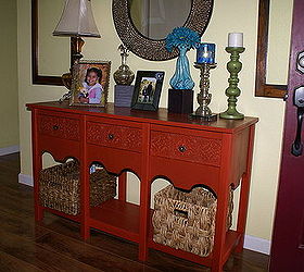 entry table redo, foyer, painted furniture