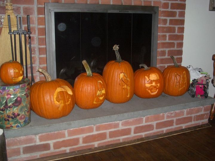 more pumpkins for my girls, crafts, seasonal holiday decor, One by one they arrive on the hearth