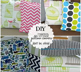 zippered pillow covers that even a beginner like me can do, crafts
