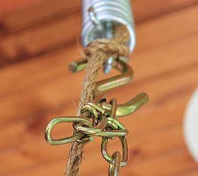 rope wrapped chain for a porch swing, outdoor furniture, outdoor living, painted furniture, porches, repurposing upcycling