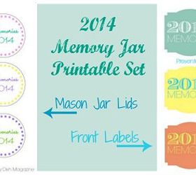 memory jars and free printable labels, crafts, seasonal holiday decor