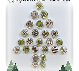 magnetic advent calendar with printable, seasonal holiday d cor