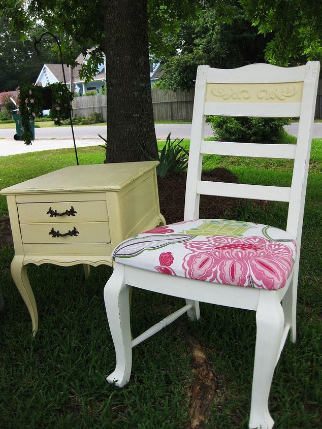 repurposing thrift finds chairs amp tables, chalk paint, painted furniture, reupholster