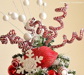 peppermint christmas tree reveal, christmas decorations, seasonal holiday decor