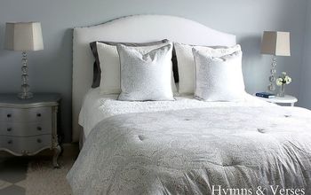 DIY Upholstered Headboard With Nail Head Trim