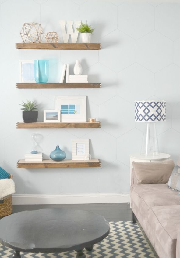 diy sharpie hexagon wallpaper, home decor, living room ideas, wall decor