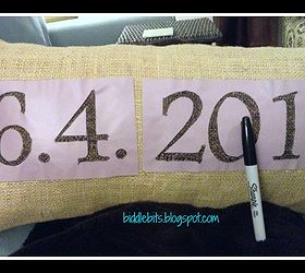 how to stencil a pillow using a sharpie marker, crafts