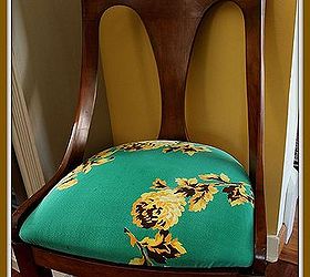 kindel chair makeover using a vintage tablecloth and a sweet story, painted furniture, reupholster