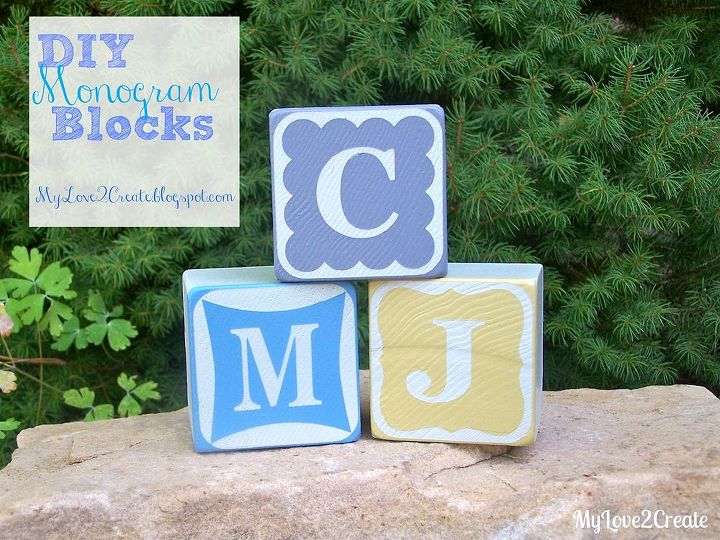 diy monogram blocks, crafts