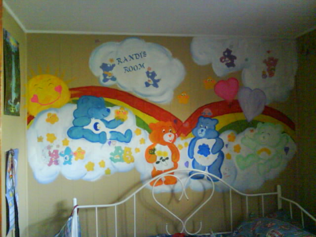 mural s i painted for the grand kids, bedroom ideas, painting, Mural for grand daughter
