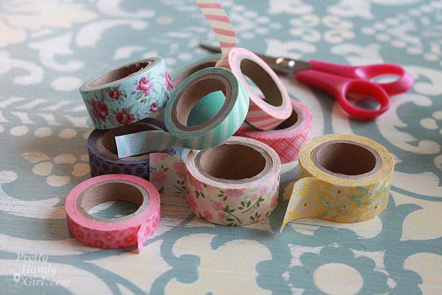 jarrones sencillos de washi tape springcolors