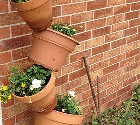 clay pots on a tilt, gardening